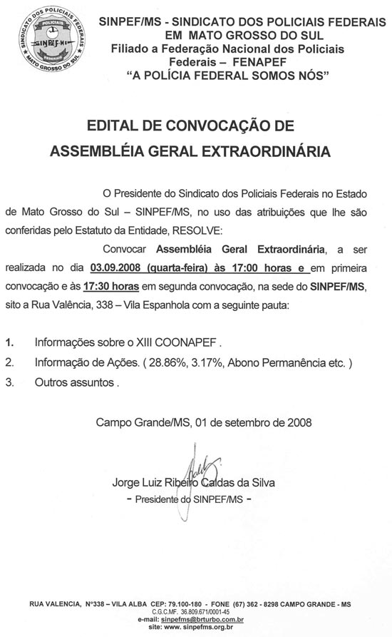 Assembléia Geral Extraordinária