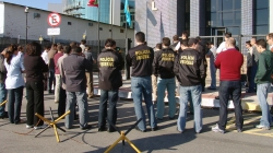 Policiais fazem mobilização pelo reenquadramento
